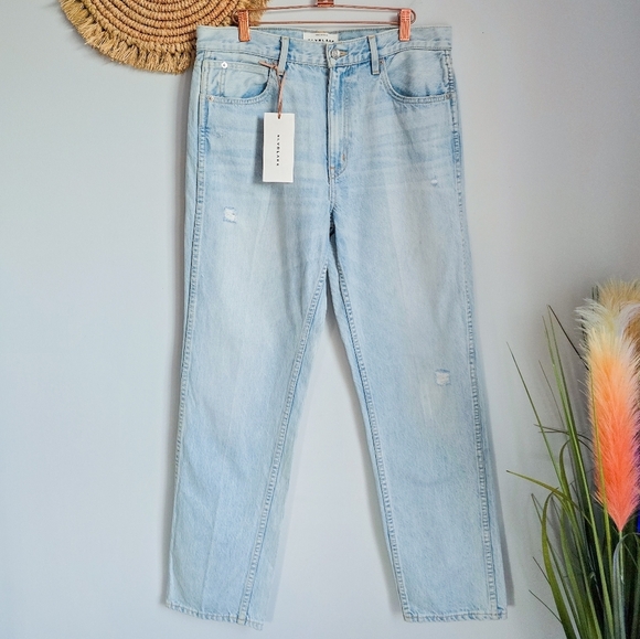 SLVRLAKE New Virginia Slim Love Song Light Wash High Rise Straight Jeans SZ 31 - Picture 2 of 11